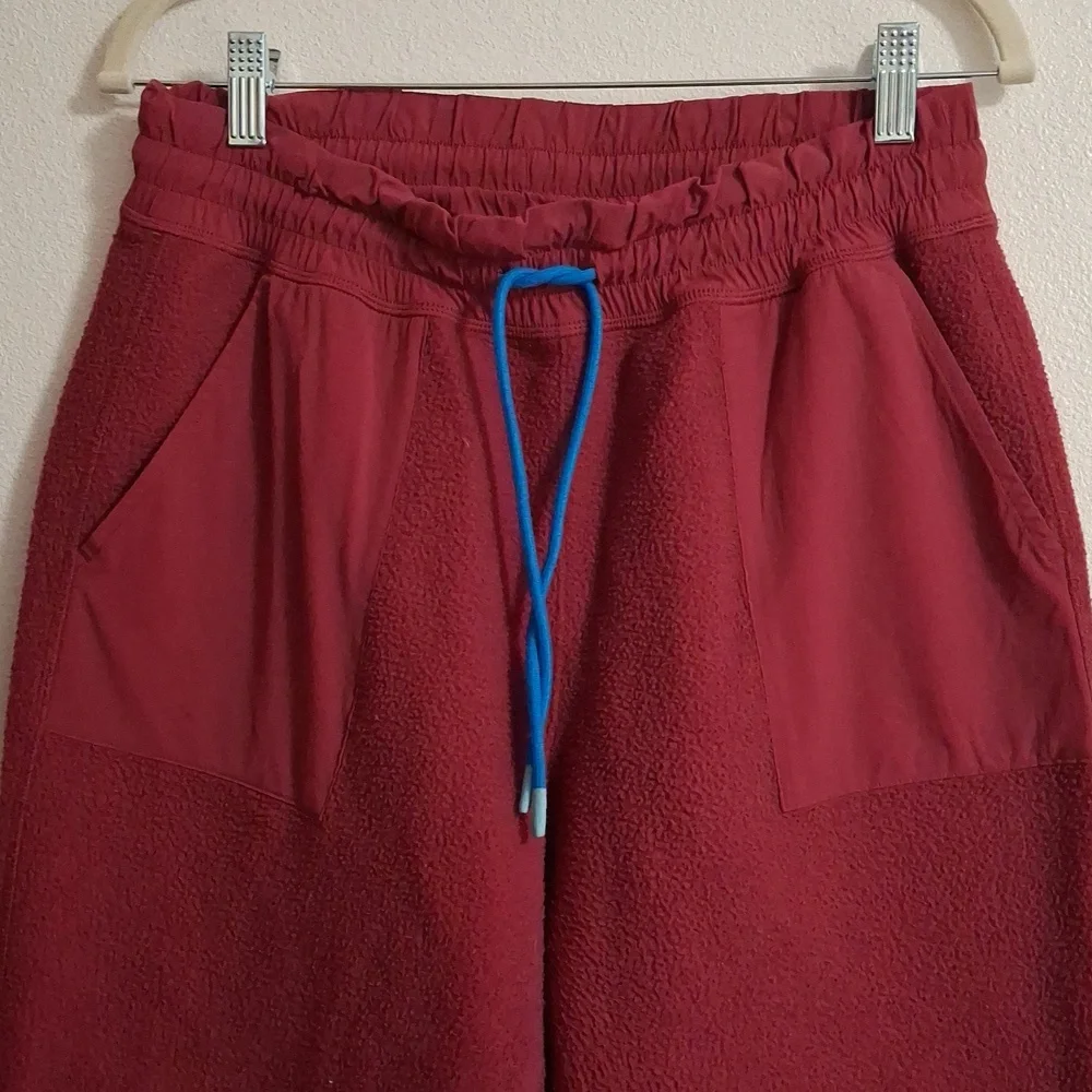Cotopaxi Burgundy Jogger Pants Sweatpant Fleece Drawstring - Picture 2 of 6
